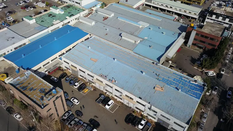 대구 월암동 한남중공업 공장 지붕 칼라강판 공사