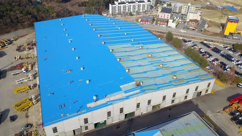 음성 금왕읍 6,000평 공장 V-500 강판 공사 시공 과정
