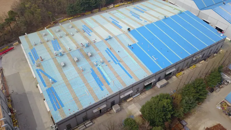 화성 팔탄면 3,300평 공장 V-500 강판 공사 시공 과정