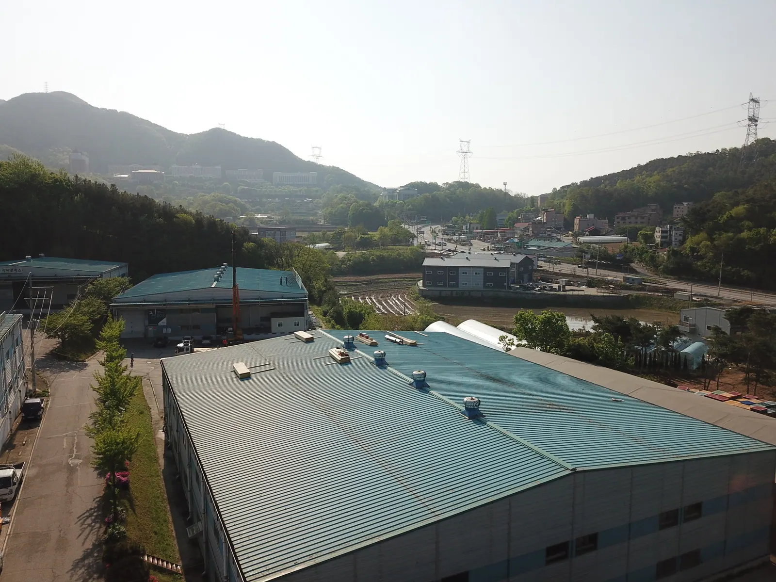 평택 포승 물류창고 지붕 칼라강판 공사