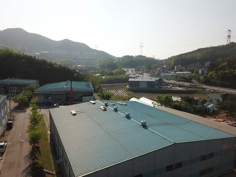 평택 포승 물류창고 지붕 칼라강판 공사