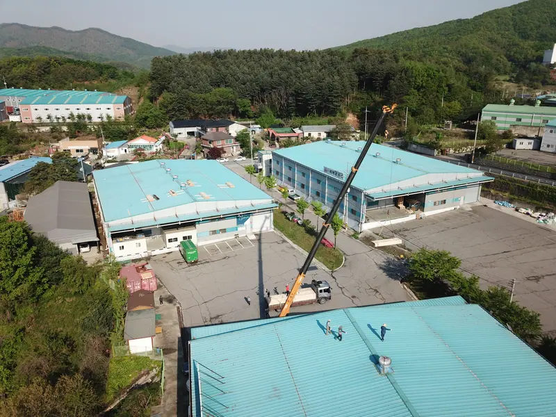 평택 포승 물류창고 지붕 칼라강판 공사 시공 과정