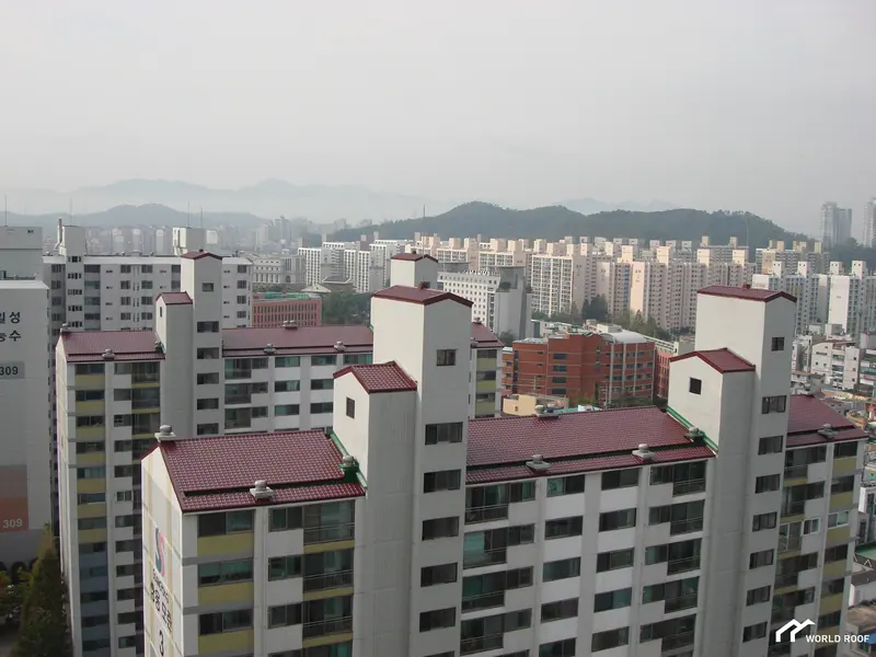 천안 쌍용동 모란아파트 지붕 칼라강판 공사 시공 과정