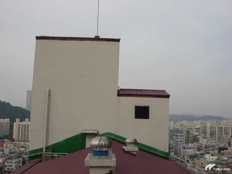 천안 쌍용동 모란아파트 지붕 칼라강판 공사 시공 과정