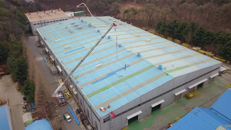 화성 팔탄 4,000평 공장 지붕 칼라강판 공사 시공 과정