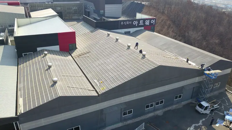 용인 처인구 공장 천막지붕 칼라강판 교체 시공 과정
