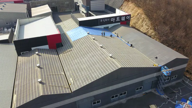 용인 처인구 공장 천막지붕 칼라강판 교체 시공 과정