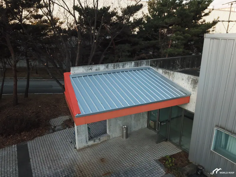 안성 공도 (주)교원 공장 캐노피 칼라강판 공사 시공 과정