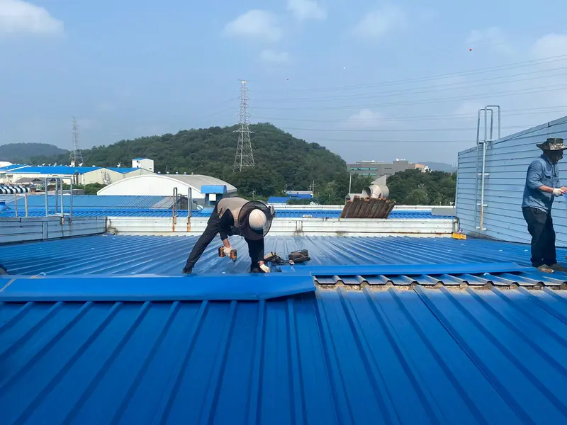 인천 남동공단 공장 부분 지붕 재시공 시공 과정